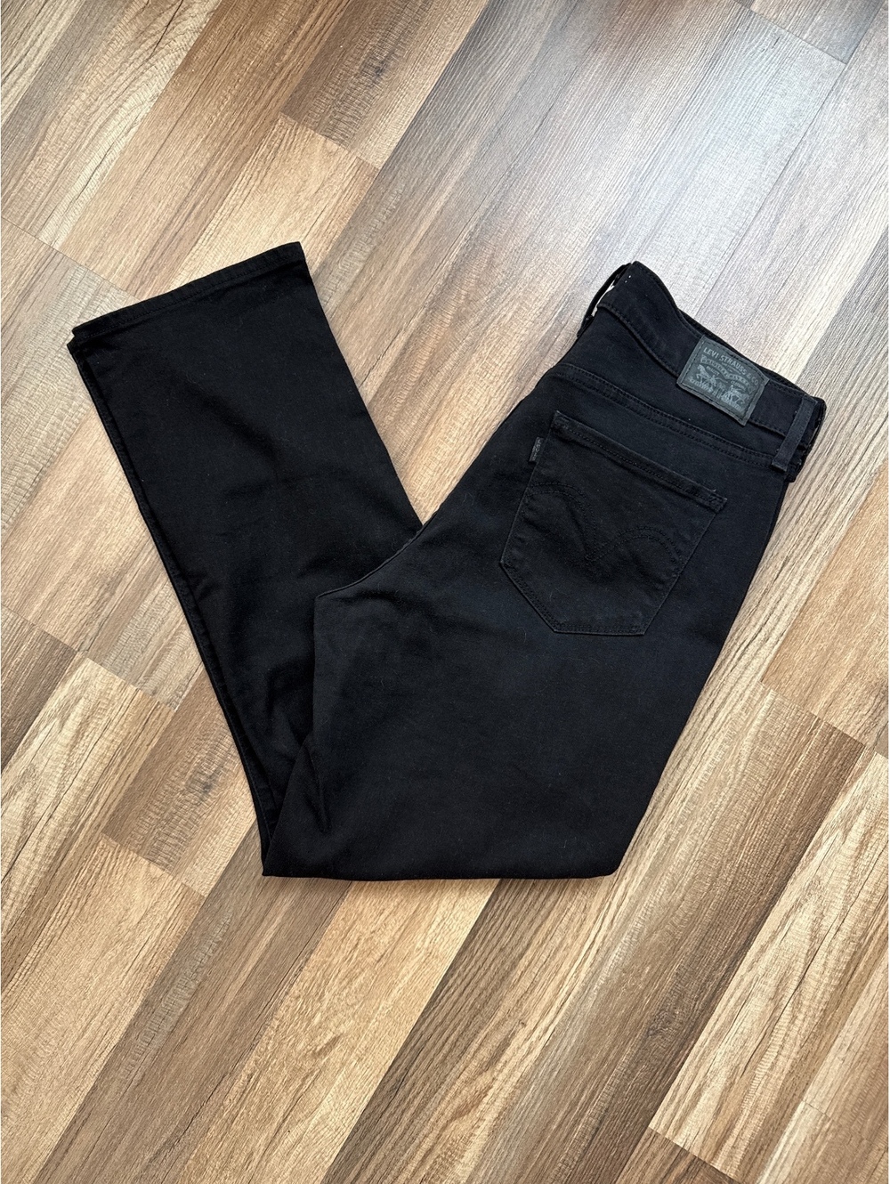 Levi's Classic Straight Black Jeans Women's Size 10 Stretch Denim Mid Rise